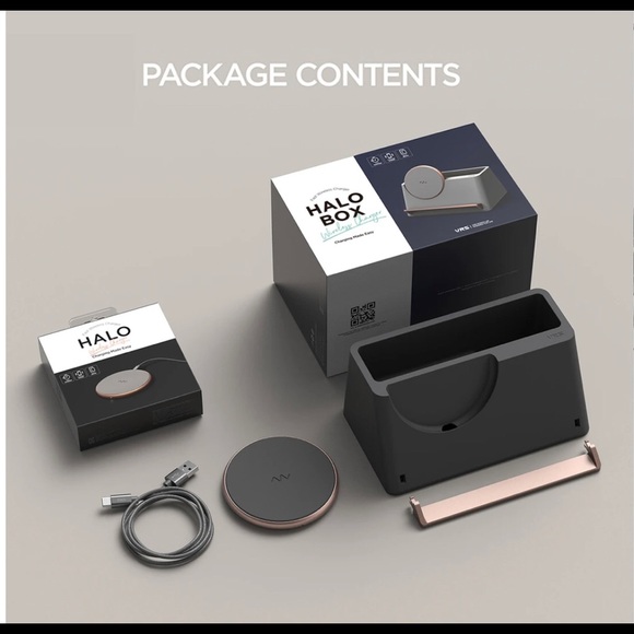 Wireless Charger w/ Storage and Rose Gold Accents - Picture 3 of 4